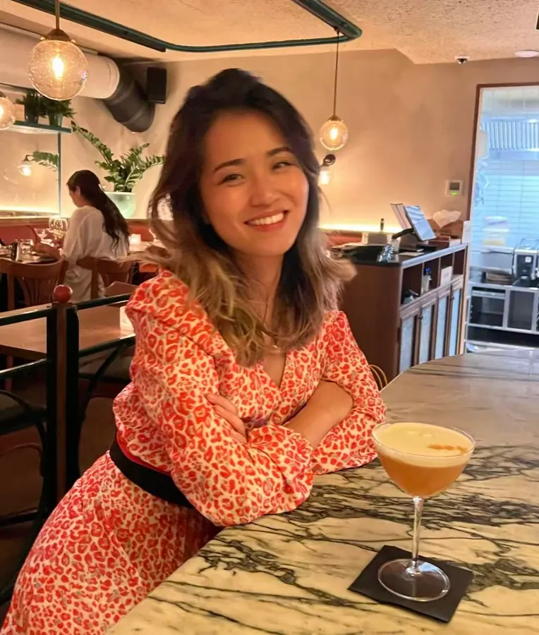 Wan Wan founder at the restaurant