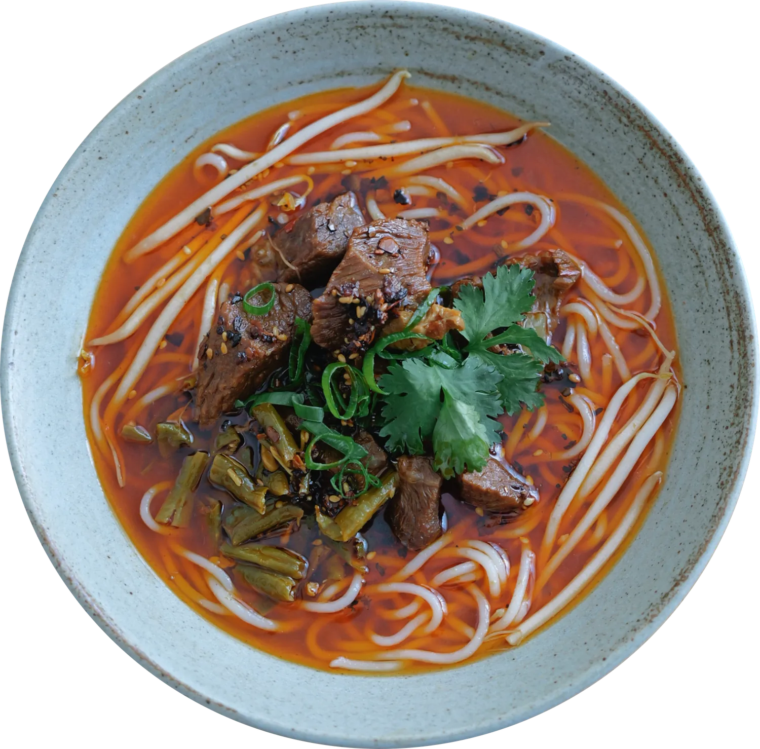 Signature Sichuan beef rice noodles